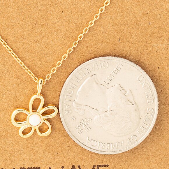 Daisy Necklace Gold Dipped - Picture 2 of 2